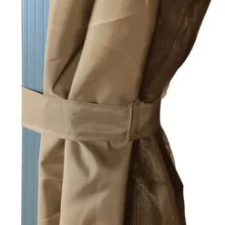 Elegant paviljong med draperier för utomhusbruk | Färg: Taupe | Storlek: 400x300 cm