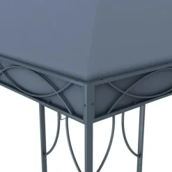 Elegant paviljong med ljusslinga - Solskydd för utomhusevenemang | Färg: Antracit | Storlek: 300x300 cm