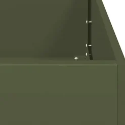 Elegant planteringskärl i olivgrön kallvalsad stål | Storlek: 200x40x80 cm