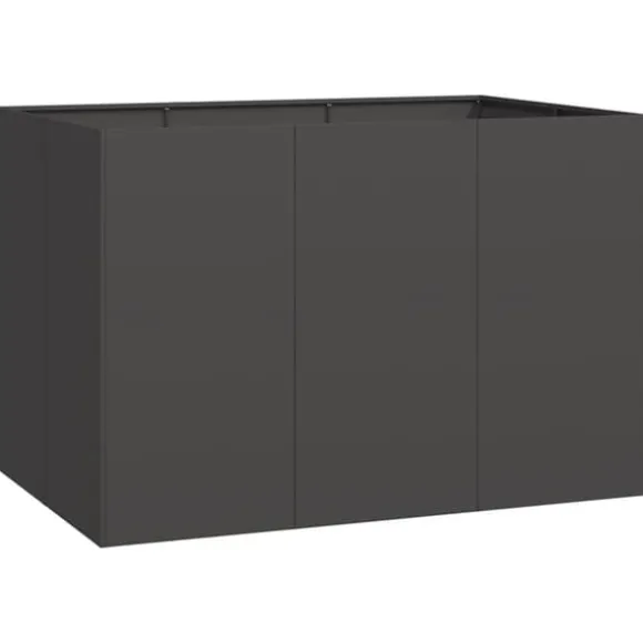 Elegant planteringskärl i kallvalsat stål | 120x80x80 cm | Färg: Svart