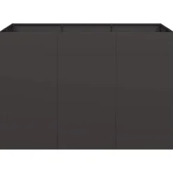 Elegant planteringskärl i kallvalsat stål | 120x80x80 cm | Färg: Svart