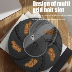 Elektrisk automatisk roterande flugfälla Uppladdningsbar Kraftfull hushållsflugfälla för familjer inomhusbruk