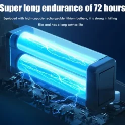 Elektrisk automatisk roterande flugfälla Uppladdningsbar Kraftfull hushållsflugfälla för familjer inomhusbruk