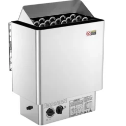 Elektrisk Bastuvärmare 8KW, Inbyggd kontroll, Rostfritt stål, lämplig för 8-12 m³HomeSpa