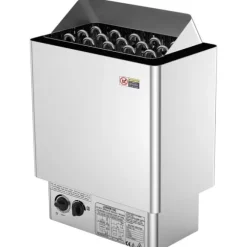 Elektrisk Bastuvärmare 8KW, Inbyggd kontroll, Rostfritt stål, lämplig för 8-12 m³HomeSpa