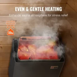 Elektrisk Bastuvärmare 8KW, Digital Controller, för hemmaspa 8-12 m³