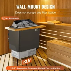 Elektrisk Bastuvärmare 8KW, Digital Controller, för hemmaspa 8-12 m³