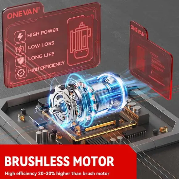 Elektrisk Borstlös blåsare, sladdlös blåsare Snöslunga,28000 rpm, 576 km/h , med 2 batterier