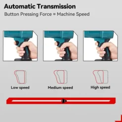 Elektrisk Borstlös blåsare, sladdlös blåsare Snöslunga,28000 rpm, 576 km/h , med 2 batterier