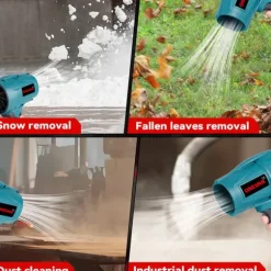 Elektrisk Borstlös blåsare, sladdlös blåsare Snöslunga,28000 rpm, 576 km/h , med 2 batterier