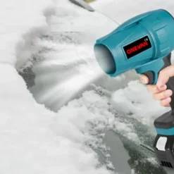 Elektrisk Borstlös blåsare, sladdlös blåsare Snöslunga,28000 rpm, 576 km/h , med 2 batterier