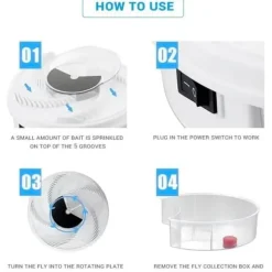 Elektrisk flugfälla för insekter, insektsavvisande, skadedjursavvisande, roterande, icke-giftig med fångst av A188