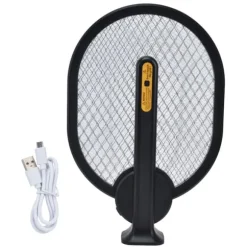 Elektrisk flugsmällare multifunktion 2 i 1 USB uppladdningsbar elektrisk flugträ för hemmet