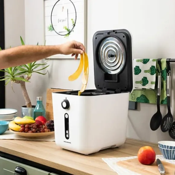 Elektrisk kökskompostbehållare InnovaGoods | Komposthink 3L | Varmkompost | Elektrisk kompostkvarn 550W | Matavfall kompostering