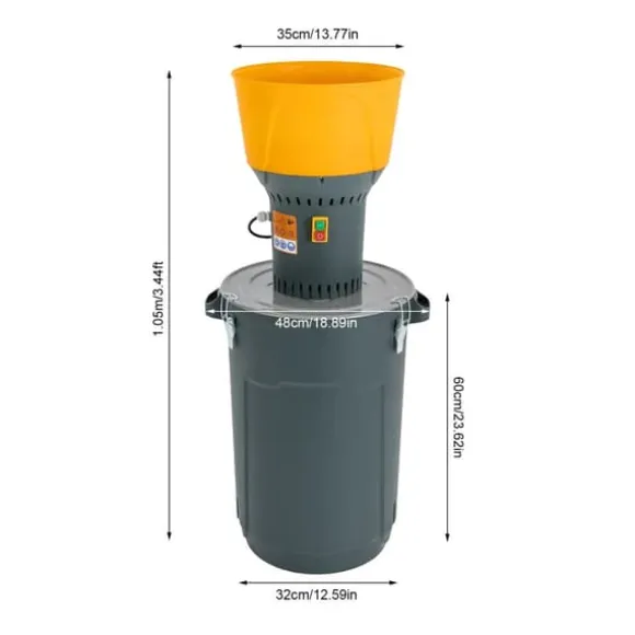 Elektrisk Kvarn, 1300W Effekt, 5 Malningssilar,60L