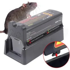 Elektrisk Musfälla, 7000V Hög Spänning, Mångsidiga Strömalternativ, Lätt att Rengöra