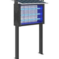 Elektrisk mygg- och insektsdödare - UV-lampa - 25 W LED - För utomhusbruk - Lila ljus - Svart