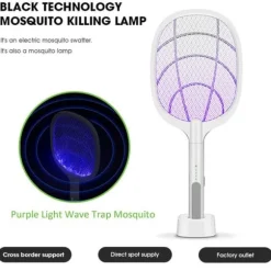 Elektrisk myggdödarlampa CONFOZEN® 1200mAH Ljusvåg för att locka myggor Eldisplay