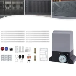 Elektrisk skjutgrindsöppnare - MD370/MD550/MD750 - 220V - 370–750 W - 6 m skena - upp till 800–1600 kg - Ljusgul