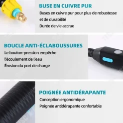 Elektrisk spruta - TD - Teleskopisk slang 5m - 2400mAh - Munstycke i koppar - Ergonomisk