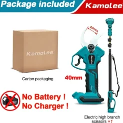 Elektriska Beskärningssaxar, Borstlös Motor, Uppladdningsbart Batteri,40mm Sax