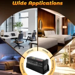 Elektronisk mus- och råttfälla, 220V, återanvändbar, för hem och trädgård, svart