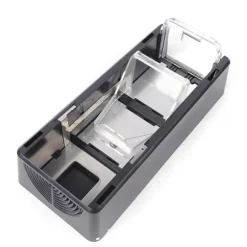 Elektronisk mus- och råttfälla, 220V, återanvändbar, för hem och trädgård, svart