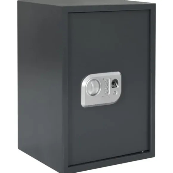 elektroniskt digitalt värdeskåp med fingeravtryckslås 31x35x50 cm stål