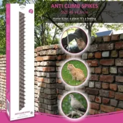 ELRO ACS77-10 Antiklättringsspikar för väggar och staket - Grå - Paket om 10