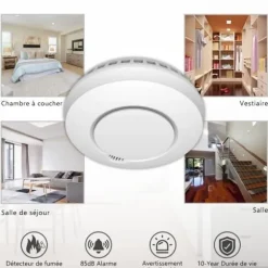 ELRO Connects FZ5002R Trådlös Rökdetektor - Anslutbar - Testad enligt DIN EN14604 - med Värmesensor - 2 Styck Vit