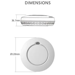 ELRO Connects FZ5002R Trådlös Rökdetektor - Anslutbar - Testad enligt DIN EN14604 - med Värmesensor - 2 Styck Vit
