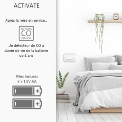 ELRO FC2702 kolmonoxiddetektor - 10 års sensor - EN50291-kompatibel