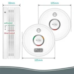 ELRO FF4910 PRO Brandsläckningssats - rökdetektor och kolmonoxiddetektor med 10 års batteri