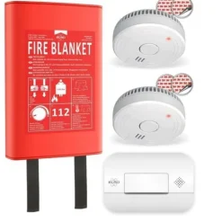 ELRO FF0404 Set med 2 CO-rökdetektorer med 1,2 m hårt skydd