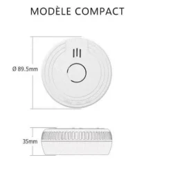 ELRO FS1805 rökdetektor med 5 års batteri och magnet - EN14604 kompatibel - 2 st