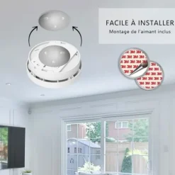 ELRO FS1510 rökdetektor med magnet - 10 års batteri - EN14604 standard - 6 stycken