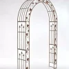 Emma Rose Arch - Antique Brown Powder-Coated Metal Garden Trellis for Climbing Plants, Handmade, 247.5cm