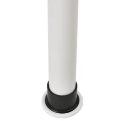 [en.casa]® Teleskopisk växtställ-110-305 cm-pulverlackerad metall-vit