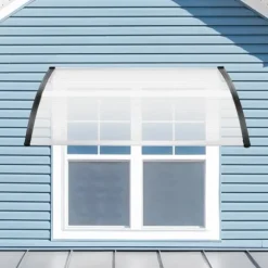 Entrétak - Dörrtak Markis - PVC - Regnskydd för Husdörr - Utomhus - Genomskinlig Klar