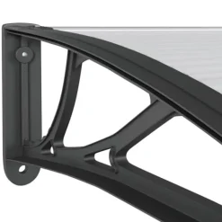 Entrétak av polykarbonat - Väderbeständigt och slitstarkt | Färg: Svart | Storlek: 300x100 cm