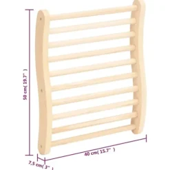 Ergonomiskt S-format ryggstöd i massiv furu - Bastuaccessoar | Färg: Natur | Storlek: Standard