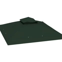 Ersättning av Gazebo-tak, 3x3 m storlek, Dubbel tak, UV-skydd,grön