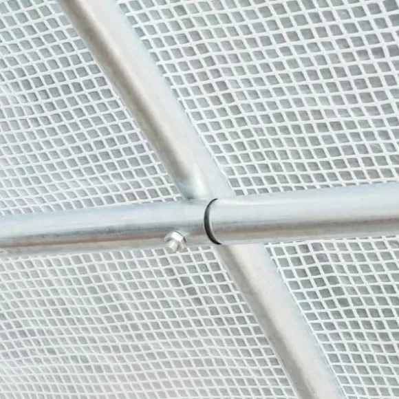 Ersättningsfolie 600x300x200 cm, frontdörr & 12 fönster, rivtålig UV-PE – växthustunnel, vit
