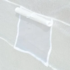 Ersättningsfolie 600x300x200 cm, frontdörr & 12 fönster, rivtålig UV-PE – växthustunnel, vit
