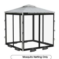 Ersättningsmyggnät, fyrdörrars, insektsbekämpad, universell passform,Svart, 300x300x230cm