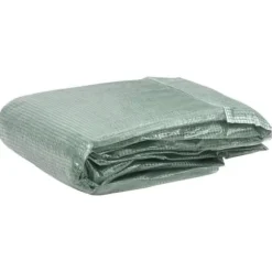 Ersättningsskydd för växthus - Grön - 200x450x200 cm - 6 fönster - 1 dörr - PE