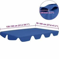 Ersättningstak till gungställning - vidaXL - Blå - 150/130x70/105 cm - 100% polyester - Vattentät