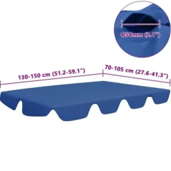 Ersättningstak till gungställning - vidaXL - Blå - 150/130x70/105 cm - 100% polyester - Vattentät