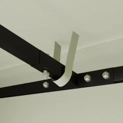 Ersättningstak till paviljong 3x3 m, vattentätt, oxford 370 g/m², ljusgrå