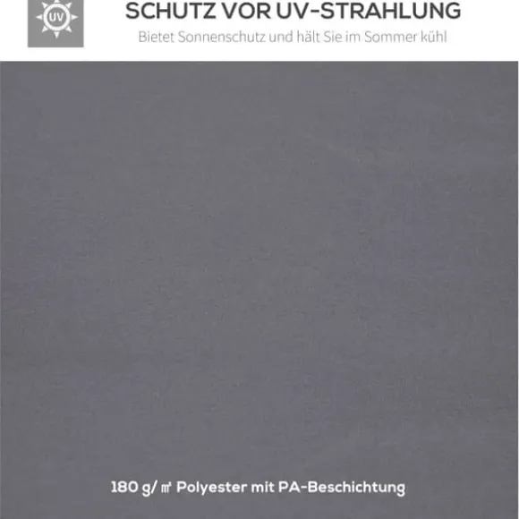 Ersättningstak 3x3 m för metallpaviljong, vädertåligt polyester, mörkgrå